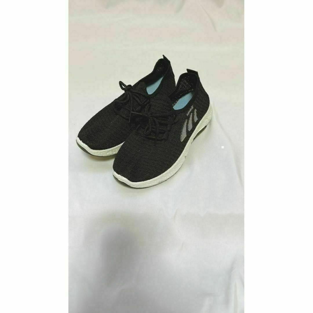 24.0cm スニーカー　運動　スポーツ　靴　黒　ダイエット　ウォーキング　ジム レディースの靴/シューズ(スニーカー)の商品写真