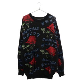 ワコマリア(WACKO MARIA)のWACKO MARIA ワコマリア 22AW ROSE JACQUARD SWEATER ローズジャガードニットセーター ブラック(ニット/セーター)