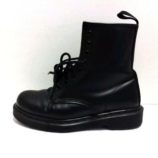 ドクターマーチン(Dr.Martens)のDr.Martens(ドクターマーチン) ショートブーツ レディース美品  - 黒 レザー(ブーツ)