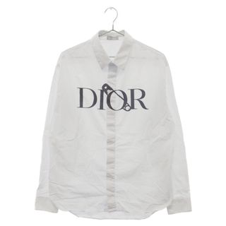 ディオール(Dior)のDIOR ディオール 20AW×Judy Blame ジュディブレイム フロント ロゴプリント ストライプ 長袖シャツ ライトブルー 043C597C5011(シャツ)