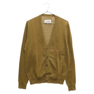 マルタンマルジェラ(Maison Martin Margiela)のMartin Margiela 14 マルタンマルジェラ 17AW CLASSIC COMPASS CARDIGAN エルボーレザーパッチ付き コットン ウール ニット カーディガン ブラウン S50HA0749 S16016(カーディガン)