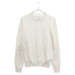 Maison Martin Margiela - Martin Margiela 14 マルタンマルジェラ 17SS ハイゲージ コットン エルボーパッチ クルーネック ニット セーター ホワイト S30HA0939 S15948