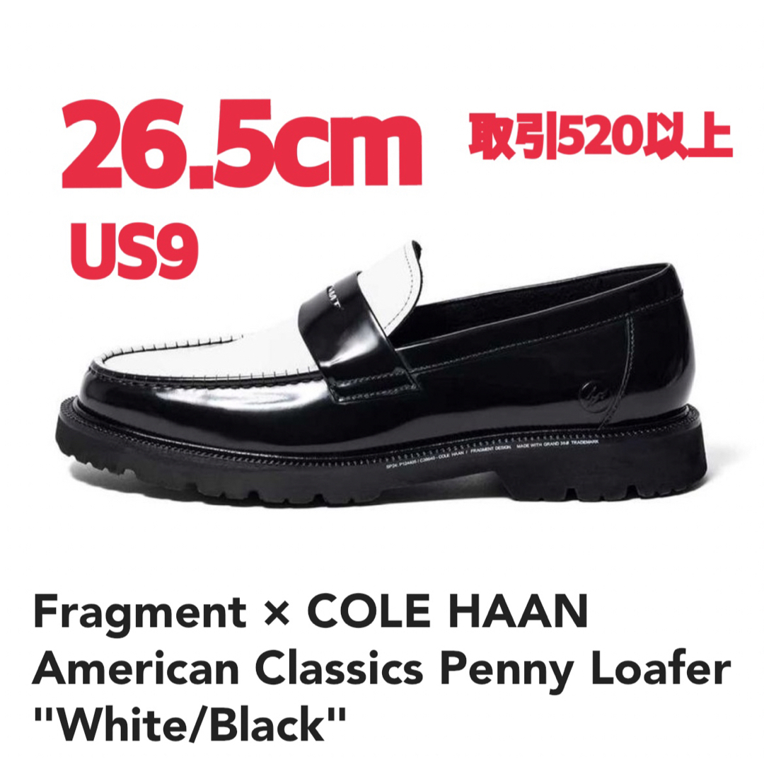 FRAGMENT(フラグメント)のFragment COLE HAAN Penny Loafer 白黒 26.5 メンズの靴/シューズ(ドレス/ビジネス)の商品写真