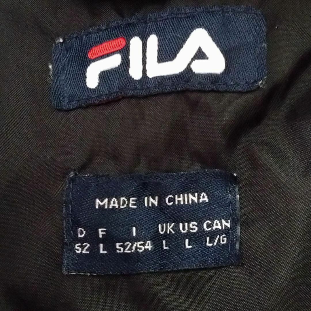 FILA(フィラ)のFILA2ナイロンジャケットXLサイズUS古着フルジップアップブラック メンズのジャケット/アウター(ナイロンジャケット)の商品写真