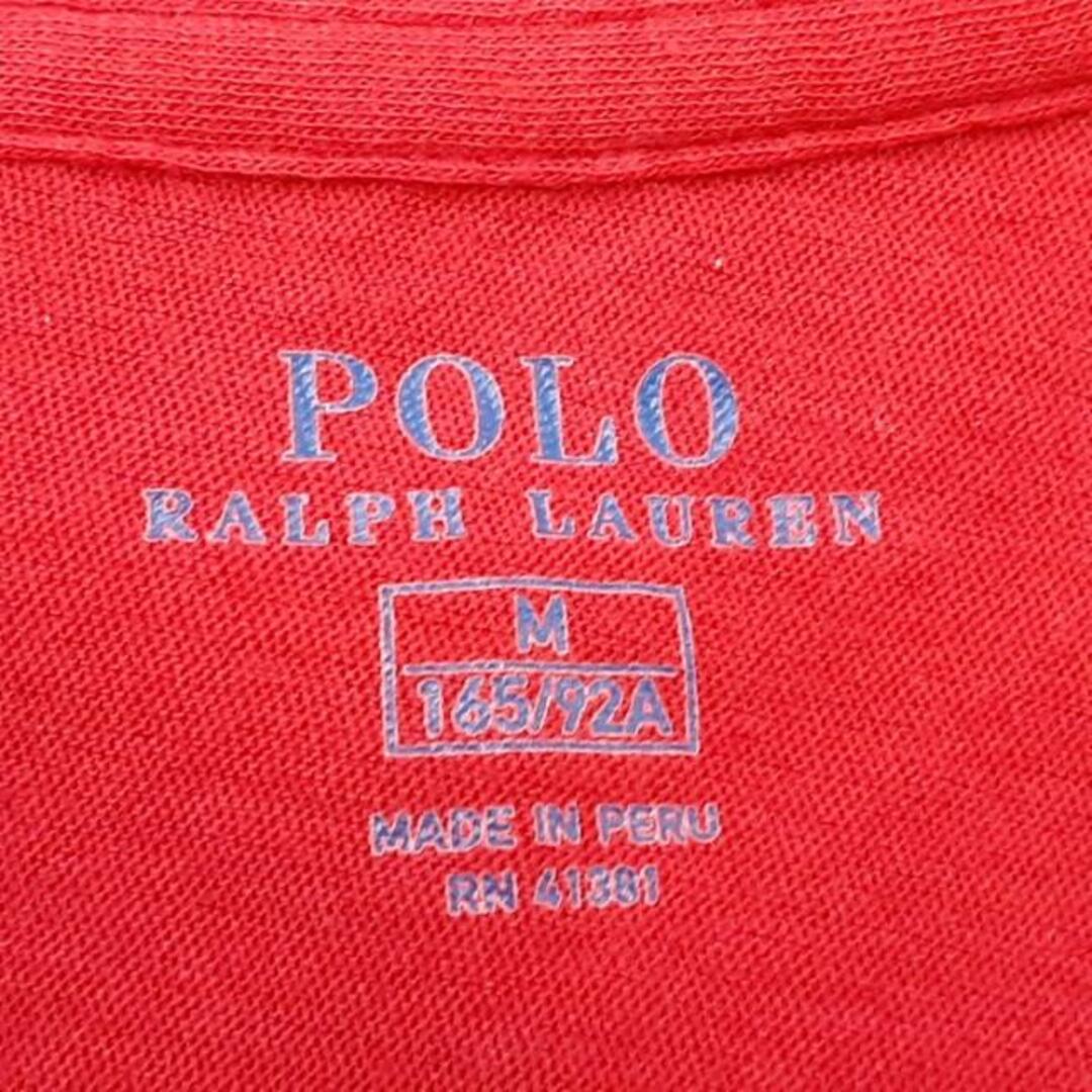 POLO RALPH LAUREN(ポロラルフローレン)のPOLObyRalphLauren(ポロラルフローレン) ノースリーブカットソー サイズM レディース美品  - レッド クルーネック レディースのトップス(カットソー(半袖/袖なし))の商品写真