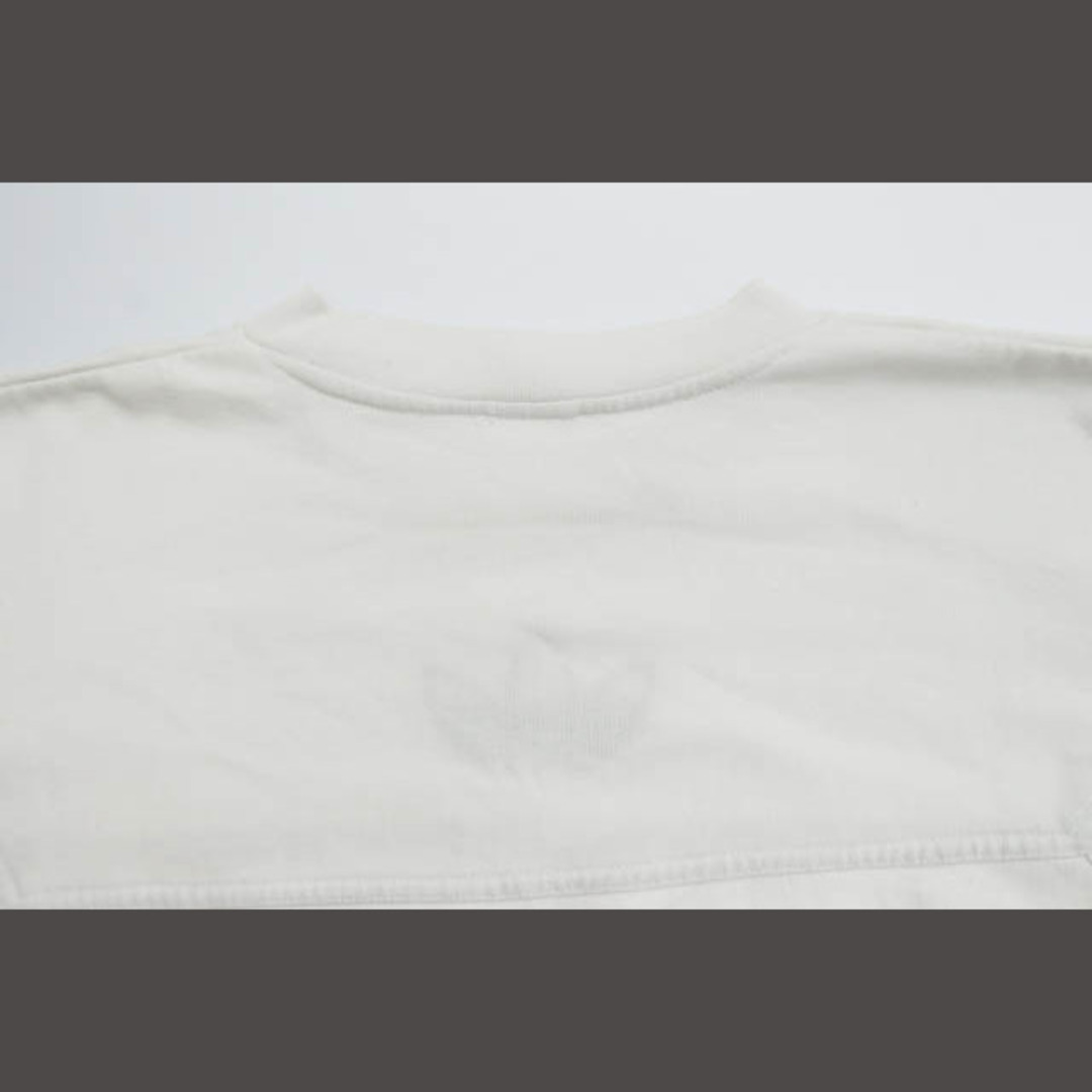 adidas(アディダス)のアディダス ヴィンテージ トレフォイル ロゴ 刺繍 プリント スウェット M 白 メンズのトップス(その他)の商品写真