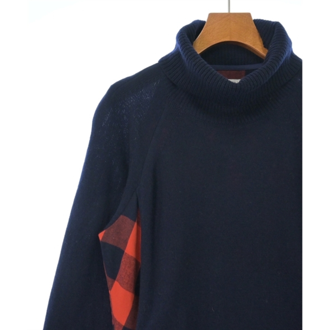 sacai(サカイ)のsacai サカイ ワンピース 2(M位) 赤x紺(チェック) 【古着】【中古】 レディースのワンピース(ひざ丈ワンピース)の商品写真