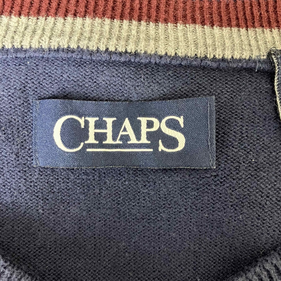 CHAPS(チャップス)のCHINA チャップス ワンポイント刺繍ロゴ Vネック ニットベスト メンズのトップス(ベスト)の商品写真