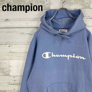 チャンピオン(Champion)のチャンピオン 古着 くすみカラー センターロゴ プリント プルオーバー パーカー(パーカー)