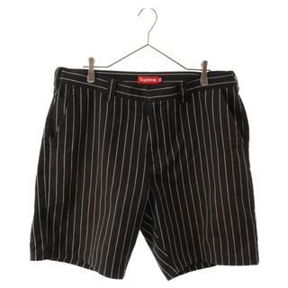 シュプリーム(Supreme)のSUPREME シュプリーム 21SS Work Shorts Black Stripe ストライプワークショーツ ブラック(ショートパンツ)