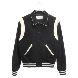 セリーヌ(celine)のCELINE セリーヌ Teddy Jacket in Corduroy コーデュロイテディジャケット ブルゾン スタジアムジャケット スタジャン サテン切替 ブラック 2V191865D(スタジャン)