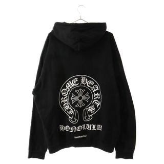 クロムハーツ(Chrome Hearts)のCHROME HEARTS クロムハーツ ホノルル限定バックホースシュープリントプルオーバーパーカー XL ブラック(パーカー)