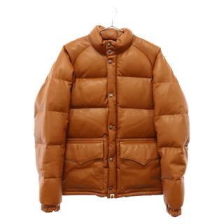 A BATHING APE - A BATHING APE アベイシングエイプ LEATHER CLASSIC DOWN JACKET シープスキン レザーダウンジャケット ブラウン 001HJC801020X