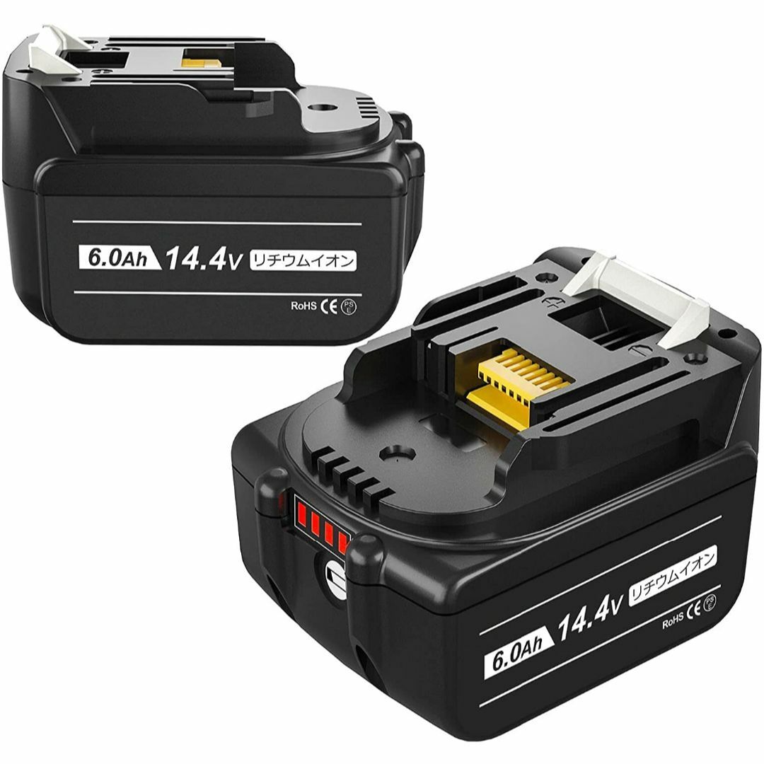 A BL1460B マキタ 互換 バッテリー 14.4v 6000mAh ２個 スポーツ/アウトドアの自転車(工具/メンテナンス)の商品写真