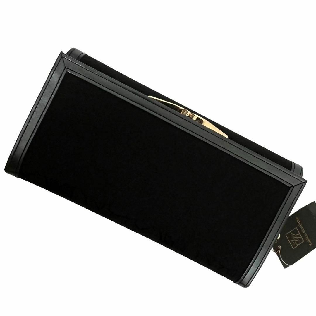 YUKIKO KIMIJIMA(ユキコキミジマ)のユキコキミジマ　長財布　がま口　ブラック　刺繍　総柄　165 レディースのファッション小物(財布)の商品写真