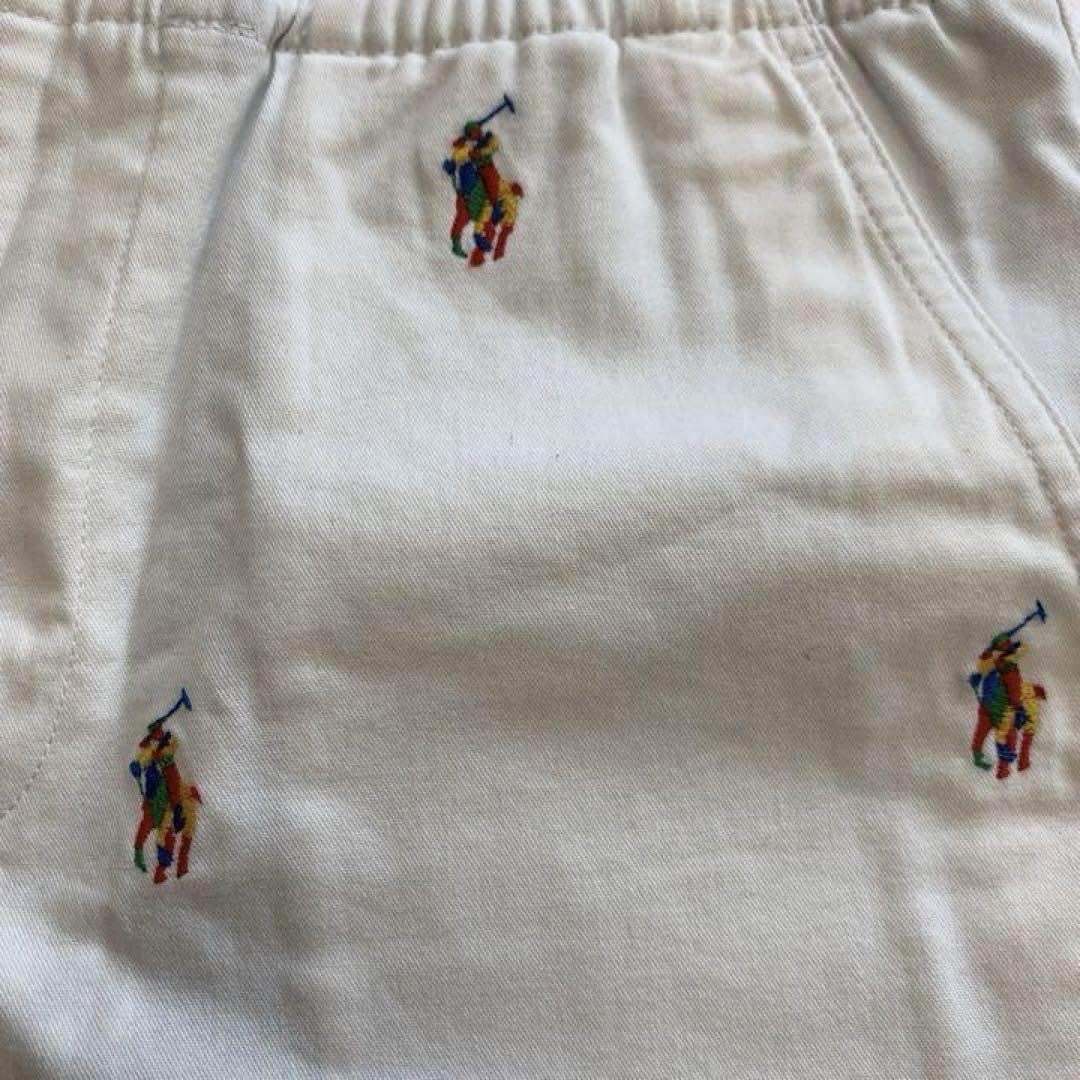 Ralph Lauren(ラルフローレン)の【新品】ラルフローレン ホワイト ポロロゴ ショートパンツ 5 キッズ/ベビー/マタニティのキッズ服男の子用(90cm~)(パンツ/スパッツ)の商品写真