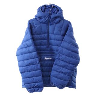 シュプリーム(Supreme)のSUPREME シュプリーム 23AW Micro Down Half Zip Hooded Pullover マイクロ ハーフジップ フーデッド プルオーバーダウンジャケット ブルー(ダウンジャケット)