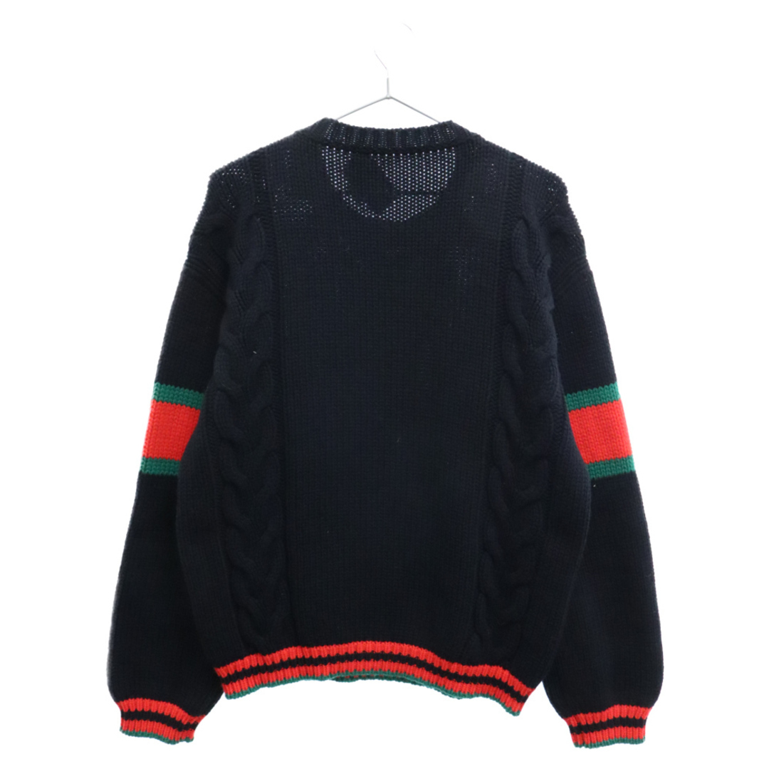 Gucci(グッチ)のGUCCI グッチ 19AW Cable Knit Sweater ケーブルニット セーター ブラック 548115 X1561 メンズのトップス(ニット/セーター)の商品写真