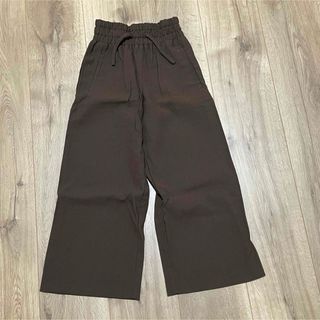 ザラキッズ(ZARA KIDS)のザラキッズ ワイド パンツ ブラウン 6y 116cm 未使用(パンツ/スパッツ)