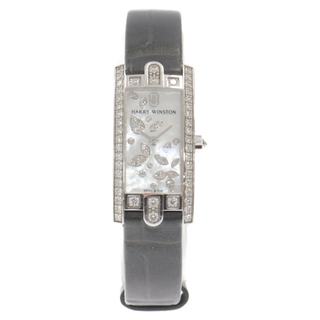 ハリーウィンストン(HARRY WINSTON)のHARRY WINSTON ハリーウィンストン アヴェニューCミニ リリークラスター ダイヤ ウォッチ 腕時計 K18 Au750 ホワイトゴールド AVCQHM16WW049(腕時計)