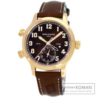 パテックフィリップ(PATEK PHILIPPE)のPATEK PHILIPPE 7234R-001 カラトラバ パイロット トラベルタイム 腕時計 K18PG 革 K18ローズゴールド メンズ(腕時計(アナログ))