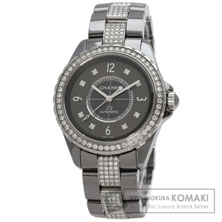 シャネル(CHANEL)のCHANEL H3106 J12 クロマティック 38mm ベゼルダイヤモンド 腕時計 チタンセラミック チタンセラミック ダイヤモンド メンズ(腕時計(アナログ))