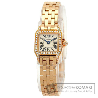 カルティエ(Cartier)のCARTIER WF9011Z8 ミニサントス ドゥ モワゼル  腕時計 K18PG K18PG ダイヤモンド レディース(腕時計)