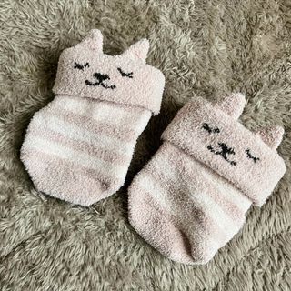 ベベ(BeBe)のべべ☆BEBE☆ベビー靴下☆ソックス☆ピンク猫ねこネコ？兎ウサギ？新生児～(靴下/タイツ)