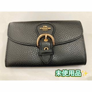 コーチ(COACH)のCOACH　C6896　二つ折り財布　ブラック(折り財布)