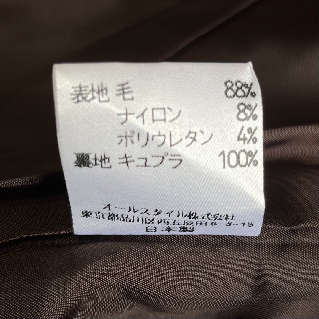 HANAE MORI(ハナエモリ)のハナエモリ　テーラードジャケット　ダークブラウン　38サイズ レディースのジャケット/アウター(テーラードジャケット)の商品写真