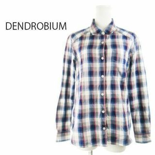 デンドロビウム(DENDROBIUM)のデンドロビウム 長袖シャツ チェック コットン 36 青 230530AH8A(シャツ/ブラウス(長袖/七分))