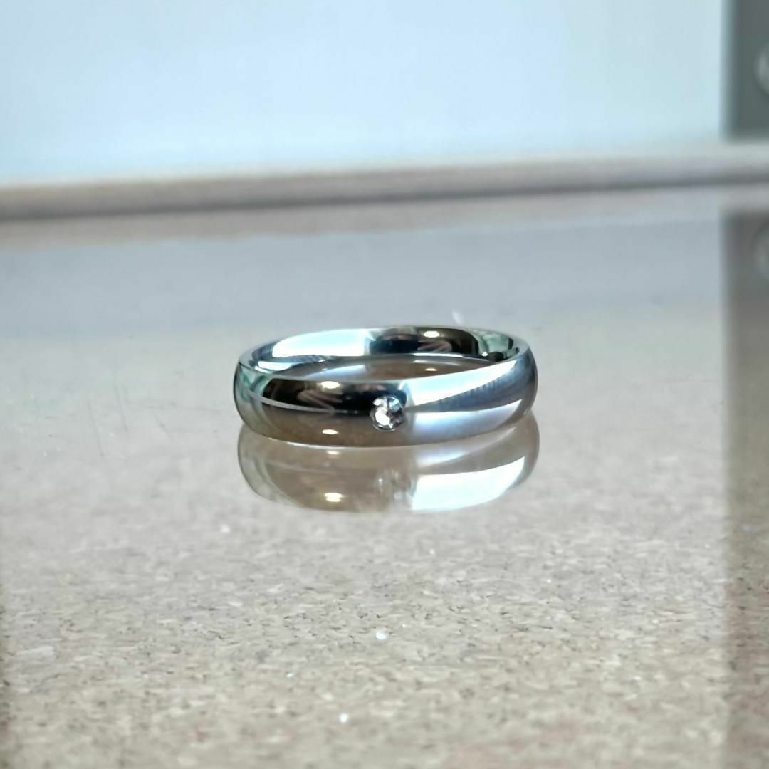 刻印無料◎4mmCZペアリング　指輪　ピンキーリング レディースのアクセサリー(リング(指輪))の商品写真
