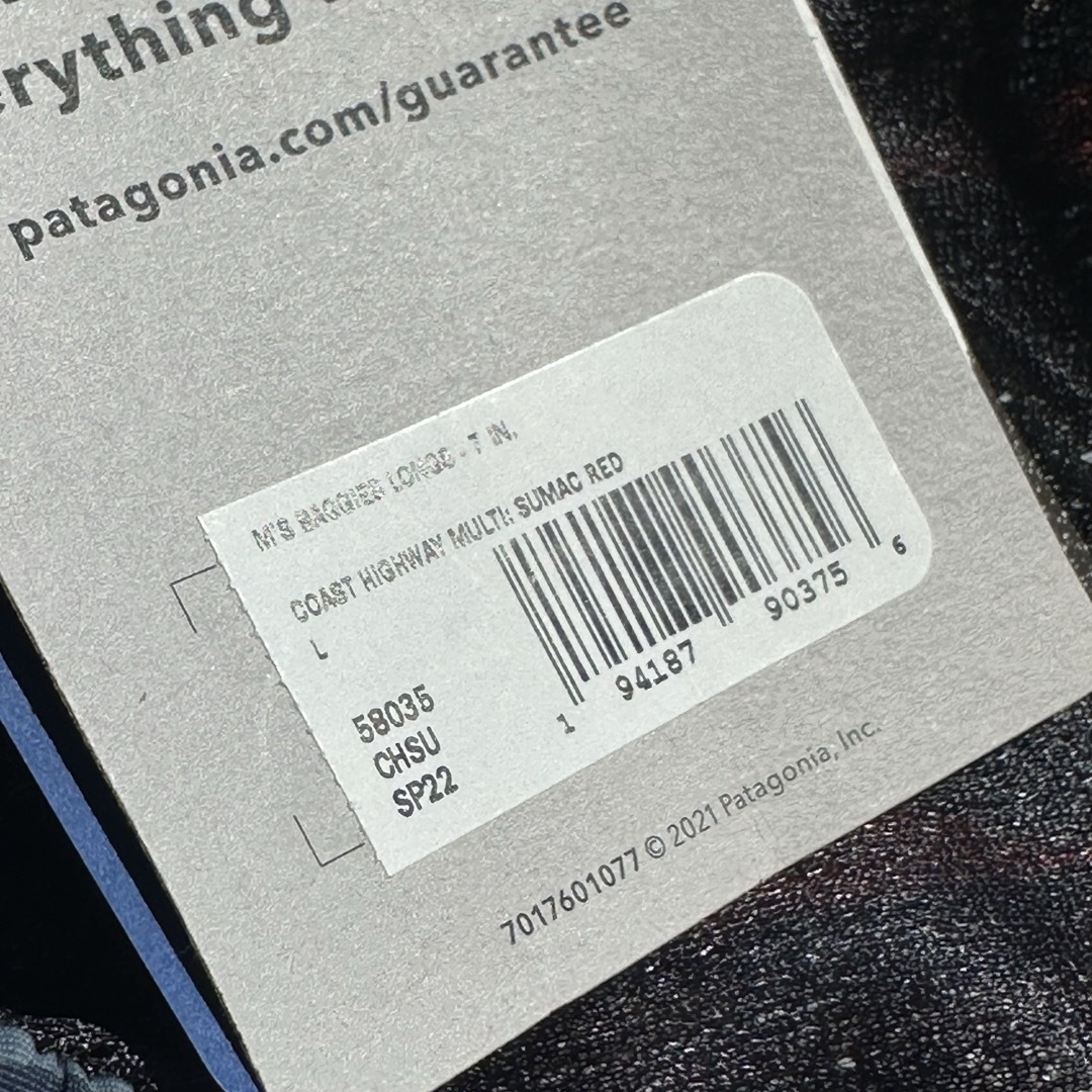 patagonia(パタゴニア)のPatagonia バギーズ 7インチ 新品 メンズL 完売 レア メンズのパンツ(ショートパンツ)の商品写真