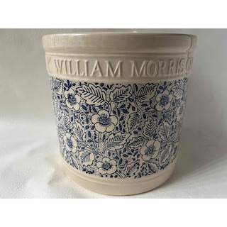 ウィリアム・モリス(William Morris)の【ウィリアム モリス】フローラルシリンダー24 可愛い 植木鉢 クリーム ブルー(プランター)