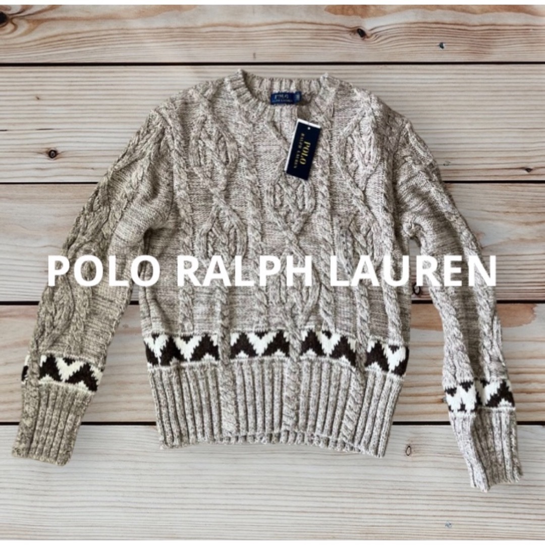 POLO RALPH LAUREN(ポロラルフローレン)のPOLO ラルフローレン　コットンセーター　麻　シルク　米国購入　新品 レディースのトップス(ニット/セーター)の商品写真