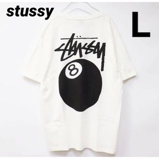 ステューシー(STUSSY)の送料無料 ステューシー メンズ レディース 半袖 Tシャツ 8ボール 白 L(Tシャツ/カットソー(半袖/袖なし))