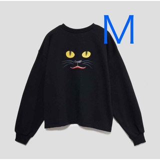 グラニフ(Design Tshirts Store graniph)のグラニフ　石黒亜矢子　化け猫団扇　スウェット　M(トレーナー/スウェット)