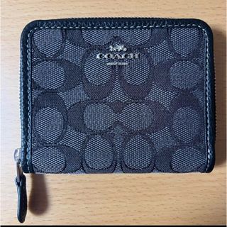 コーチ(COACH)のコーチ　coach 二つ折財布　ジグネチャー　ジャガード　ブラック　新品(財布)