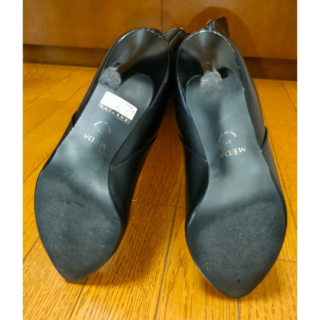 MEDA(メダ)の美品 MEDA ハイヒール ニーハイロングブーツ ブラック 23cm レディースの靴/シューズ(ブーツ)の商品写真