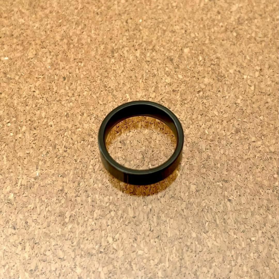 刻印無料◎平打ち5mmブラックリング メンズのアクセサリー(リング(指輪))の商品写真