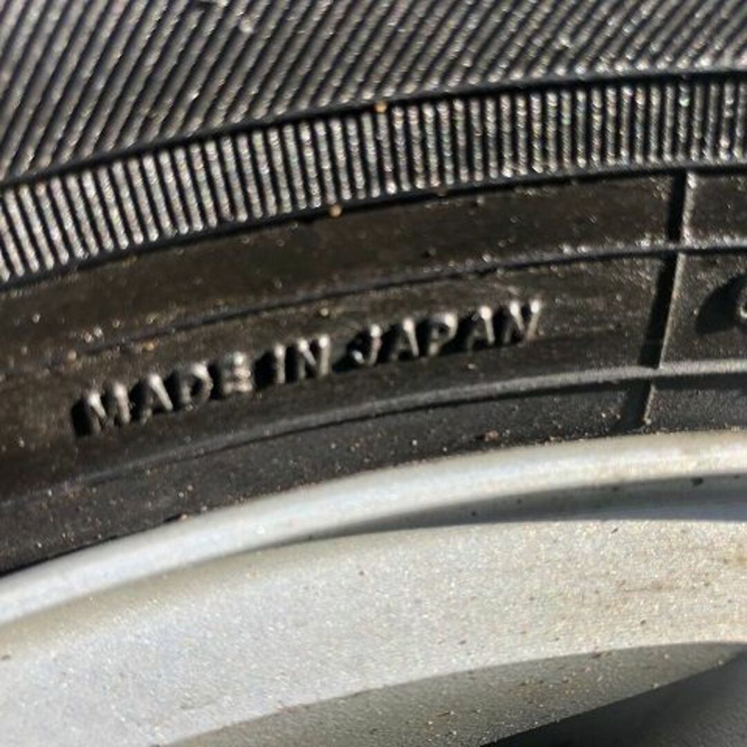 バリ山 ズキ 純正 ワゴンR PCD100 4穴 4H ホイール タイヤ 4本 自動車/バイクの自動車(タイヤ・ホイールセット)の商品写真