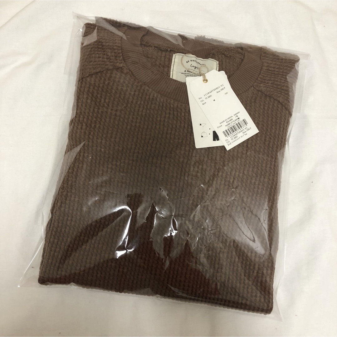 Ungrid(アングリッド)の新品 ワッフルスリットロングスリーブTee レディースのトップス(Tシャツ(長袖/七分))の商品写真