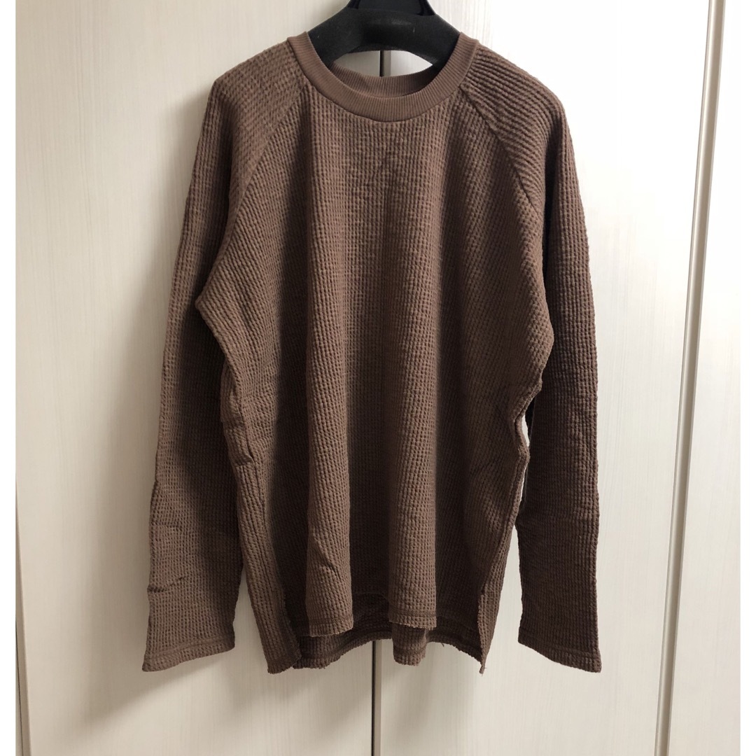 Ungrid(アングリッド)の新品 ワッフルスリットロングスリーブTee レディースのトップス(Tシャツ(長袖/七分))の商品写真