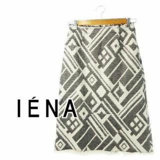 イエナ(IENA)のイエナ 幾何学模様コットンフリンジタイトスカート 36 モノ 230929CK7(その他)