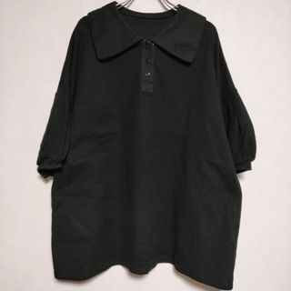 nest Robe 01222-1050 コットンサーフニットポロ ポロシャツ 22SS ブラック レディース ネストローブ【中古】4-0229S∞