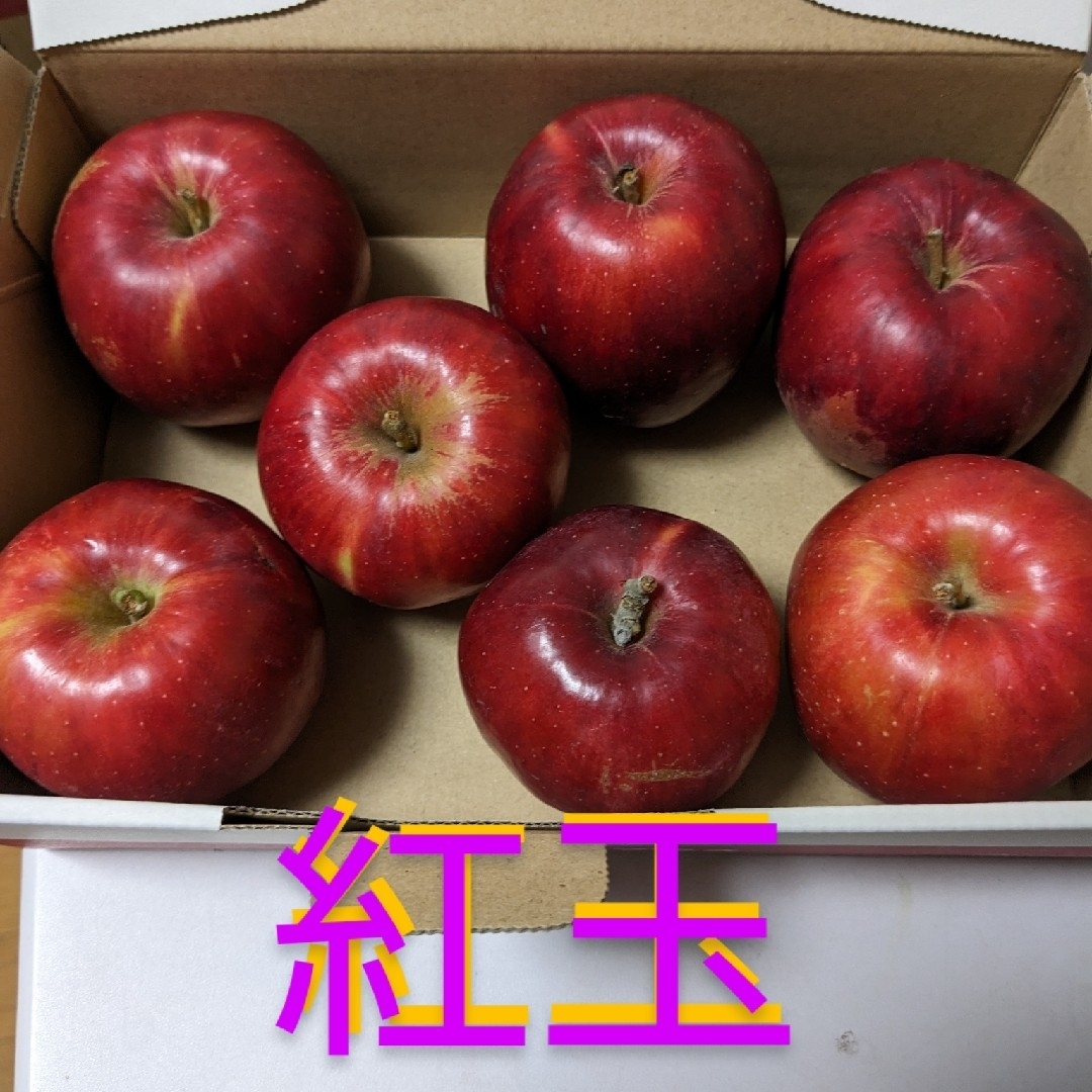 最後の1箱　青森県産りんご　　　　　　　　　　《葉とらず紅玉》　ゆうパケット便 食品/飲料/酒の食品(フルーツ)の商品写真