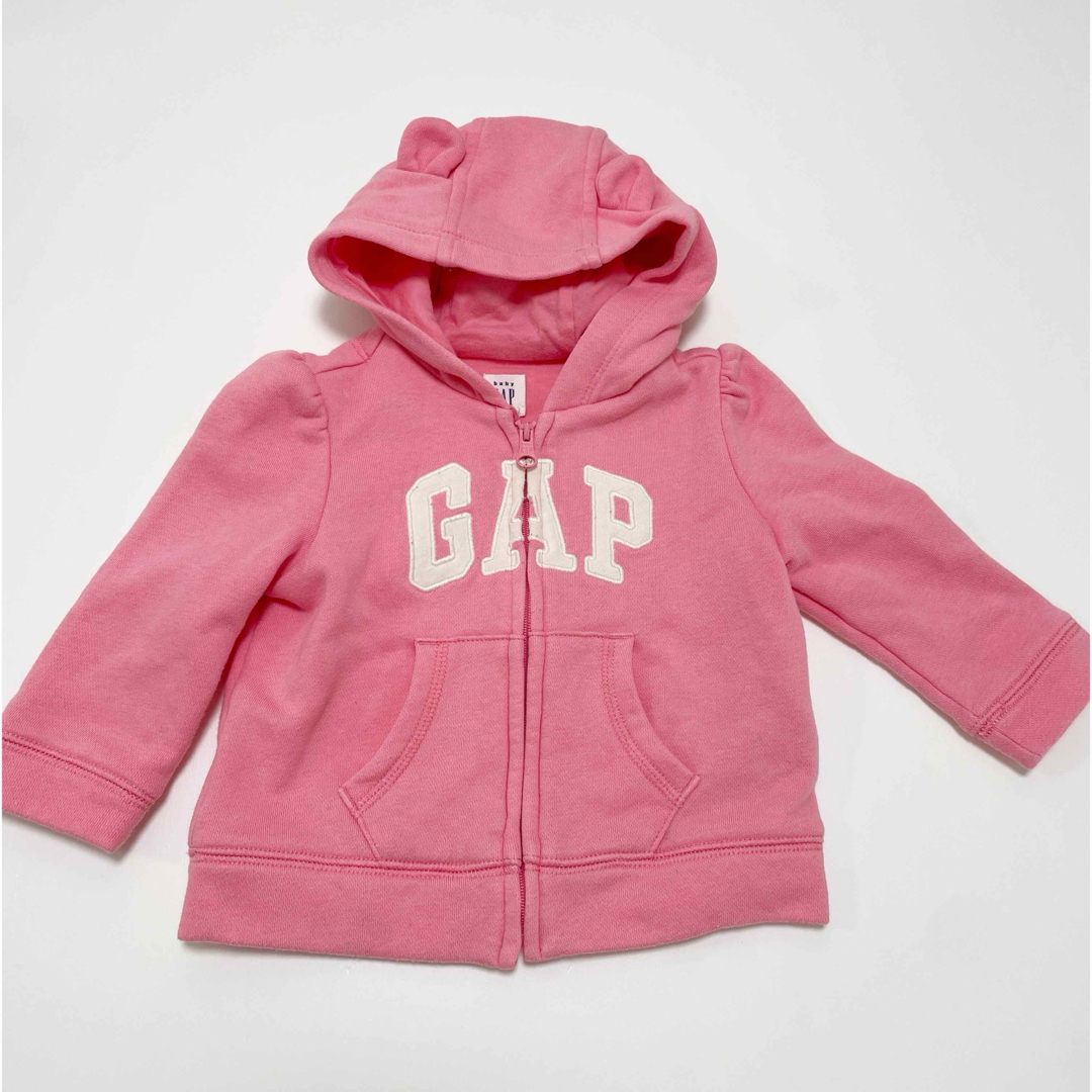 babyGAP(ベビーギャップ)の【値下げ】baby GAPセットアップ 女の子服 ピンク ベビー服 キッズ/ベビー/マタニティのベビー服(~85cm)(カーディガン/ボレロ)の商品写真