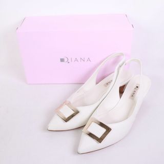 ダイアナ(DIANA)のDIANA　ダイアナ　バックストラップパンプス　白　24.5(ハイヒール/パンプス)