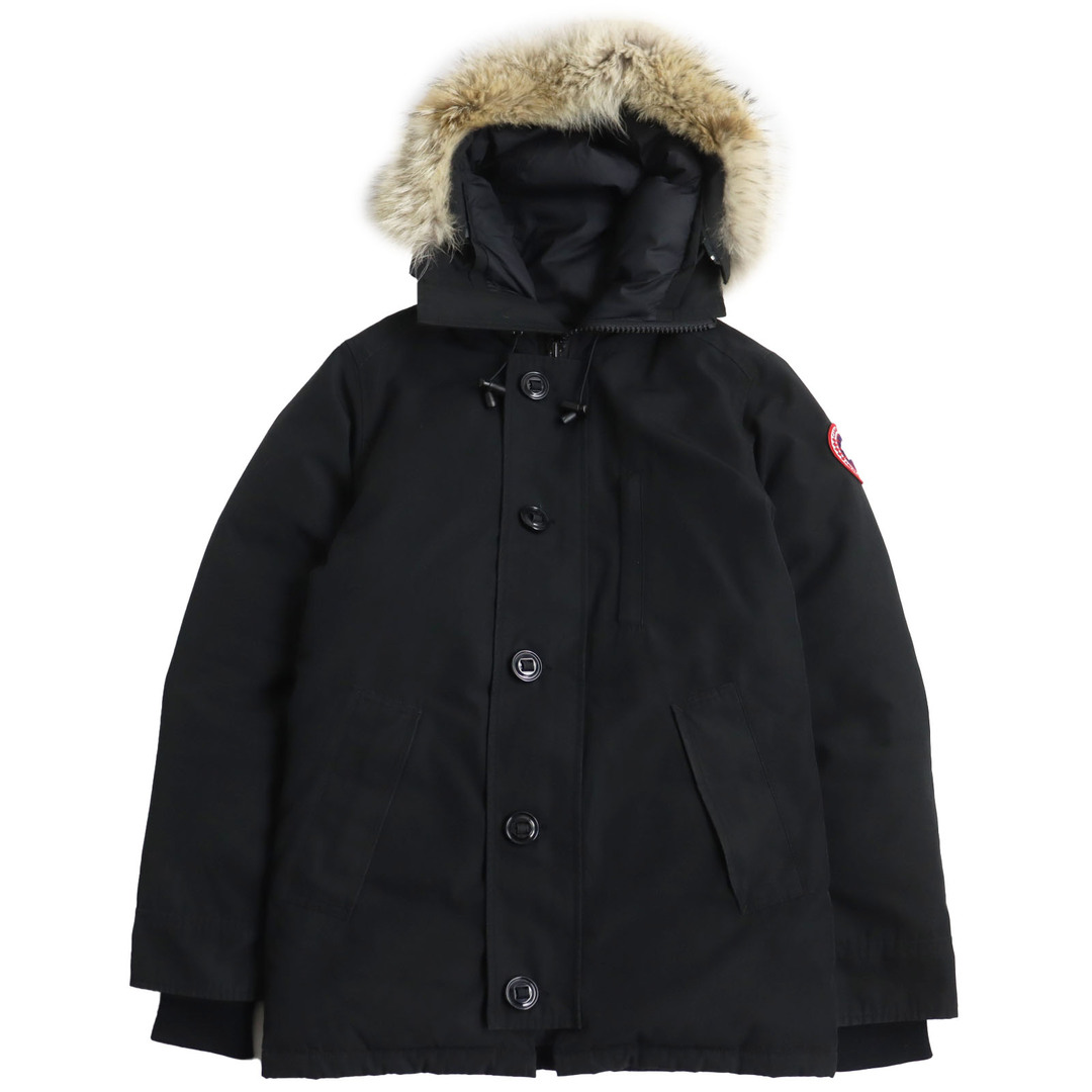 CANADA GOOSE(カナダグース)の良品 CANADA GOOSE カナダグース 3426MA CHATEAU PARKA コヨーテファー付き ロゴワッペン付き フーデッド ダウンジャケット ブラック S相当 カナダ製 正規品 メンズ メンズのジャケット/アウター(ダウンジャケット)の商品写真