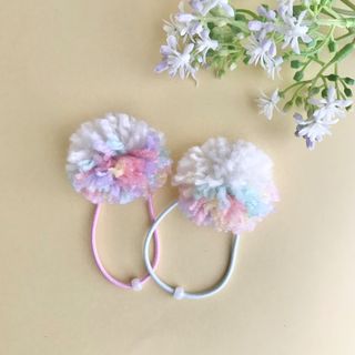 【OUTLET】⭐️ゆめかわ⭐️ぽんぽんヘアゴム Small(ヘアアクセサリー)